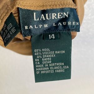 Ralph Lauren Women’s Camel/Tan Lined Slacks